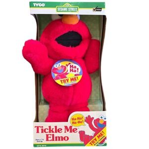 Vintage 1996 Tyco Sesame Street Tickle Me Elmo Talking Plush Toy New In Box